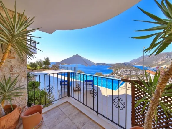 Panoramic Sea View 2-Bed Duplex for Sale in Kaş, Turkey